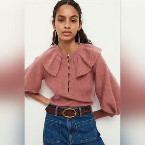 NWT ba&sh Hoa Sweater Jumper Pink Large